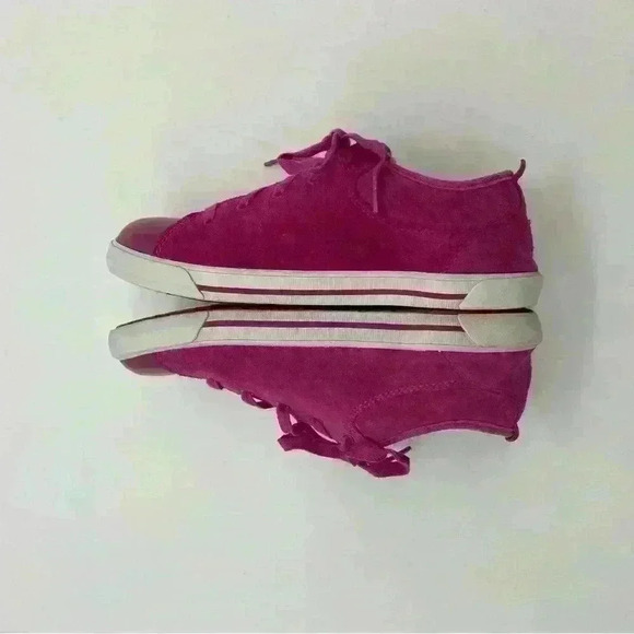 UGG Pink Suede Sneakers with Fur Lining Size 5 - Picture 4 of 6